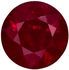 5.7 mm Ruby Genuine Gemstone in Round Cut, Rich Red, 0.99 carats