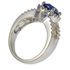 A Low Price on Ring!  2.49 carat 7.70x6.45mm Rich Royal Genuine Blue Sapphire set with Pave Diamonds
