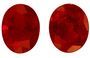 A Wonderful Find!  Oval Cut Faceted Ruby Gemstones, 0.62 carats, 4.2 x 3.3 mm Matching Pair, Stunning Cut