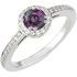 Alexandrite White Gold Ring with Unique 8 Prong set with 0.25 ct 4.00 mm GEM Grade Alexandrite & Diamonds in 14 KT