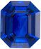 Attractive Genuine Blue Sapphire Gem in Emerald Cut, 7.5 x 6.4 mm in Gorgeous Vivid Rich Blue, 1.99 carats