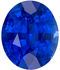 Attractive Genuine Loose Blue Sapphire Gem in Oval Cut, 8.2 x 6.8 mm, Intense Royal Blue Color, 2.06 carats