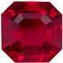 Attractive  No Heat Ruby Emerald Cut Genuine Gem, Medium Red, 5.51 x 5.49 x 3.48 mm, 1.07 carats GIA Certified
