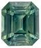 Bargain Blue Green Sapphire Gem, 1.57 carats Emerald Cut in 6.4 x 5.6 mm size in Gorgeous Blue Green Color With AfricaGems Certificate