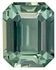Bargain Green Sapphire Gem, 1.68 carats Emerald Cut in 7.5 x 5.9 mm size in Beautiful Green Color With AfricaGems Certificate