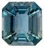 Beautiful Blue Green Sapphire Gem, 2.02 carats Emerald Cut in 7.2 x 6.5 mm size in Gorgeous Blue Green Color With AfricaGems Certificate