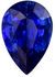 Must See Loose Blue Sapphire Gemstone in Pear Cut, 0.65 carats, Medium Rich Blue, 6.9 x 4.8 mm
