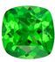 Beautiful Green Tsavorite Gem, 1.1 carats Cushion Cut in 6 mm size in Stunning Green Color With AfricaGems Certificate