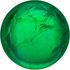 Cabochon Cut Round Genuine Emerald in Grade AAA