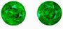 Earring Stones Emerald Gemstones 0.74 carats, Round Cut, 4.6 mm, with AfricaGems Certificate