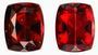 Fine Color Gems Red Rhodolite Garnet Gemstones 10.67 carats, Cushion Cut, 11 x 8.9 mm, with AfricaGems Certificate