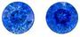 Fine Earring Stones Blue Sapphire Gemstone Pair 1.09 carats, Round Cut, 4.5 mm, with AfricaGems Certificate