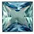 Fine Loose Gem  Blue Green Sapphire Gemstone 1.26 carats, Princess Cut, 6 mm, with AfricaGems Certificate