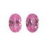 Genuine Pink Sapphire Well Matched Gem Pair in Oval Cut, 0.94 carats, 6 x 4 mm Displays Pure Pink Color