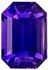 GIA Certified No Heat 4.8 x 4.9 mm Purple Sapphire Genuine Gemstone in Emerald Cut, Rich Purple, 1.18 carats