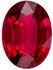 High Quality Genuine Loose Ruby Gem in Oval Cut, 8.2 x 6 mm, Vivid Rich Red Color, 1.61 carats