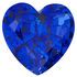 Imitation Blue Sapphire Heart Cut Stones