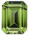 Imitation Peridot Emerald Cut Stones