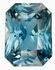Impressive Blue Green Sapphire Gemstone 1.69 carats, Radiant Cut, 7.7 x 5.7 mm, with AfricaGems Certificate