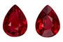 Impressive Super Gems Ruby Gemstone Pair 5.83 carats, Pear Cut, 9.7 x 7.5 mm, with AfricaGems Certificate