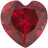 Lab Created Ruby Heart Cut in Grade GEM
