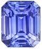 Loose Genuine Blue Sapphire Gemstone, 4.28 carats, Emerald Shape, 9.4 x 7.8 mm, Super Great Buy