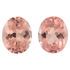 Loose Morganite Well Matched Gem Pair in Oval Cut, 11.82 carats, 13 x 11 mm Displays Pure Pink Color