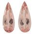 Loose Morganite Well Matched Gem Pair in Pear Cut, 11.31 carats, 22 x 8.50 mm Displays Vivid Pink Color