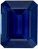 Xtra Fine Genuine Loose Blue Sapphire Gemstone in Emerald Cut, 4.37 carats, Vivid Rich Blue, 10.1 x 8 mm