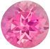 Lovely Genuine Pink Tourmaline Gem in Round Cut, 6.3 mm in Gorgeous Medium Pure Pink, 1.03 carats