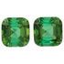 Low Price Blue Green Tourmaline Well Matched Gem Pair in Antique Cushion Cut, 3.58 carats, 7 mm Displays Pure Blue-Green Color