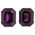 Natural Rhodolite Garnet Well Matched Gem Pair in Octagon Cut, 7.96 carats, 10 x 8 mm Displays Rich Purple Color