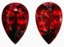 Perfect Earring Gems Red Rhodolite Garnet Gemstone Pair 9.53 carats, Pear Cut, 13.2 x 8.6 mm, with AfricaGems Certificate
