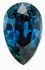 Perfect Pendant Gem Blue Green Sapphire Gemstone 1.18 carats, Pear Cut, 8 x 5 mm, with AfricaGems Certificate
