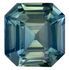 Perfect Pendant Gem Blue Green Sapphire Gemstone 1.4 carats, Emerald Cut, 6 mm, with AfricaGems Certificate