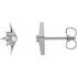 Natural Diamond Earrings in Platinum .03 Carat Diamond Starburst Earrings