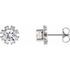 Natural Diamond Earrings in Platinum 1 1/8 Carat Diamond Earrings