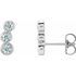 Natural Diamond Earrings in Platinum 1/2 Carat Diamond Ear Climbers