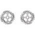 Natural Diamond Earrings in Platinum 1/4 Carat Diamond Halo-Style Earring Jackets with 5.7 mm ID