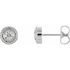 White Diamond Earrings in Platinum 1/5 Carat Diamond Rope Earrings