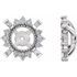 Natural Diamond Earrings in Platinum 1/6 Carat Diamond Earrings Jackets with 4.9 mm ID