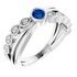 Genuine Sapphire Ring in Platinum Genuine Sapphire & .05 Carat Diamond Ring