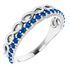 Genuine Sapphire Ring in Platinum Genuine Sapphire Infinity-Inspired Stackable Ring