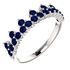 Shop Platinum Genuine Chatham Blue Sapphire Crown Ring