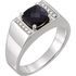 Shop Platinum Men's Onyx & 0.10 Carat Diamond Ring