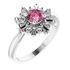 Pink Tourmaline Ring in Platinum Pink Tourmaline & 3/8 Carat Ring