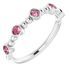 Pink Tourmaline Ring in Platinum Pink Tourmaline Stackable Beaded Ring
