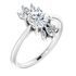 Genuine Sapphire Ring in Platinum Sapphire & 1/4 Carat Diamond Ring
