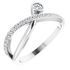 Genuine Sapphire Ring in Platinum Sapphire & 1/5 Carat Diamond Ring