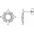 Natural Diamond Earrings in Sterling Silver 1/2 Carat Diamond Celestial-Inspired Drop Earrings